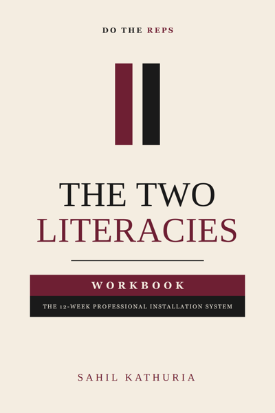 The Two Literacies Workbook — front cover
